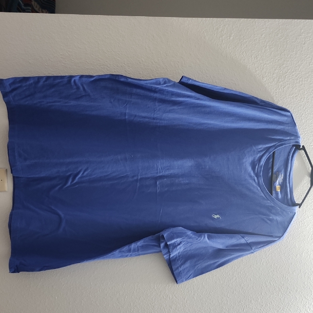Men's Blue Short-Sleeve Crewneck Shirt